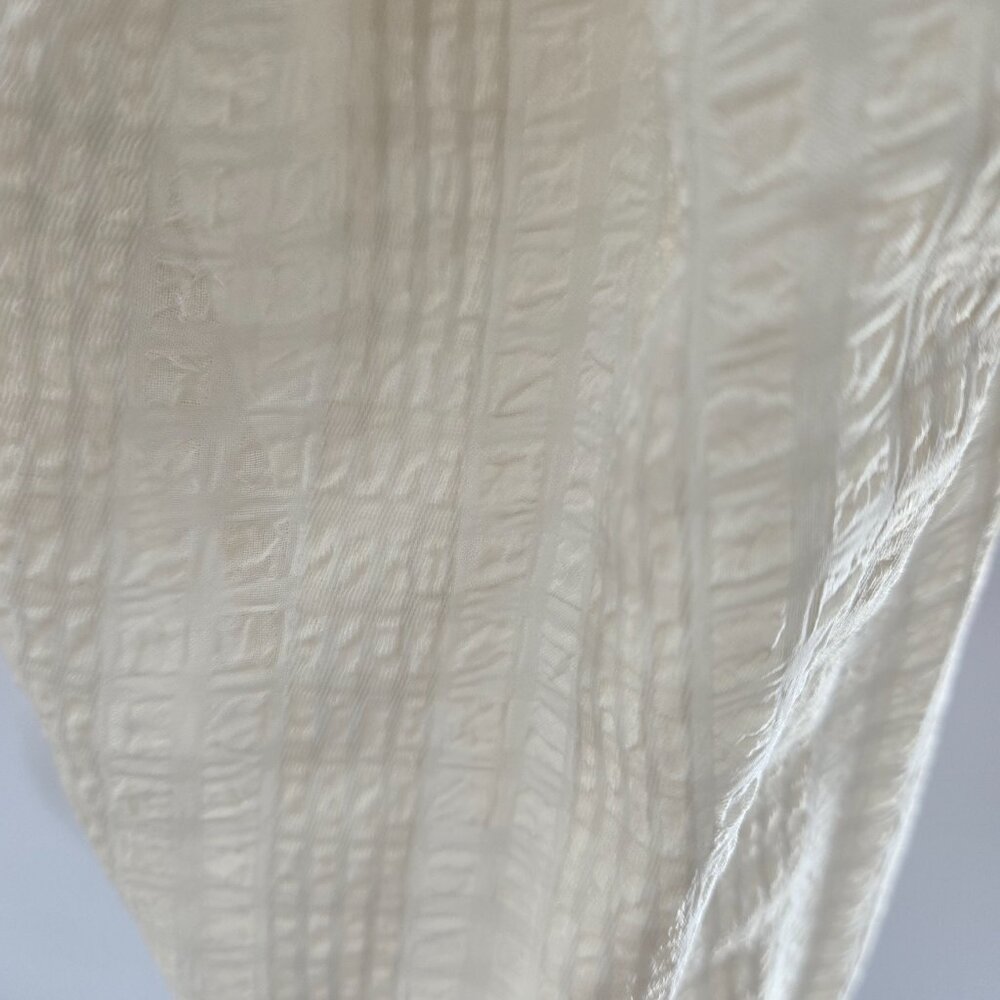 Forever 21 Cream Ruched Back Balloon Sleeves Off Shoulder Crop Top Size Small - Picture 9 of 14